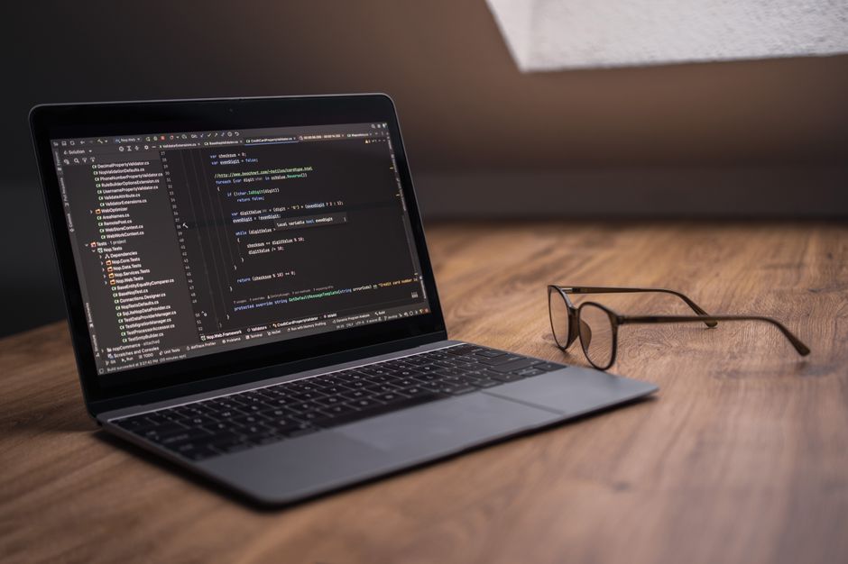 Developer workspace with code editor and terminal windows